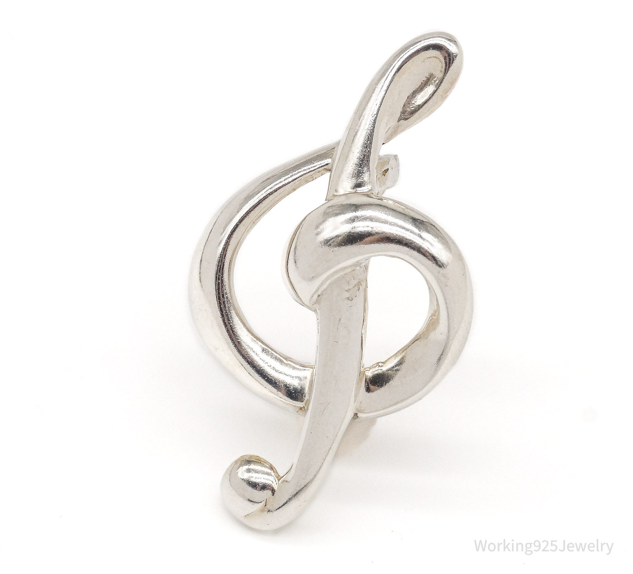 Vintage Treble Clef Music Note Sterling Silver Brooch Pin | Jewelry > Brooches, Pins & Clips | Wiccan Center
