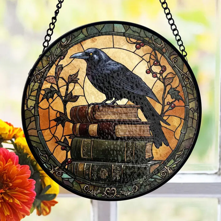 Autumn Raven Suncatcher | Gifts | Wiccan Center