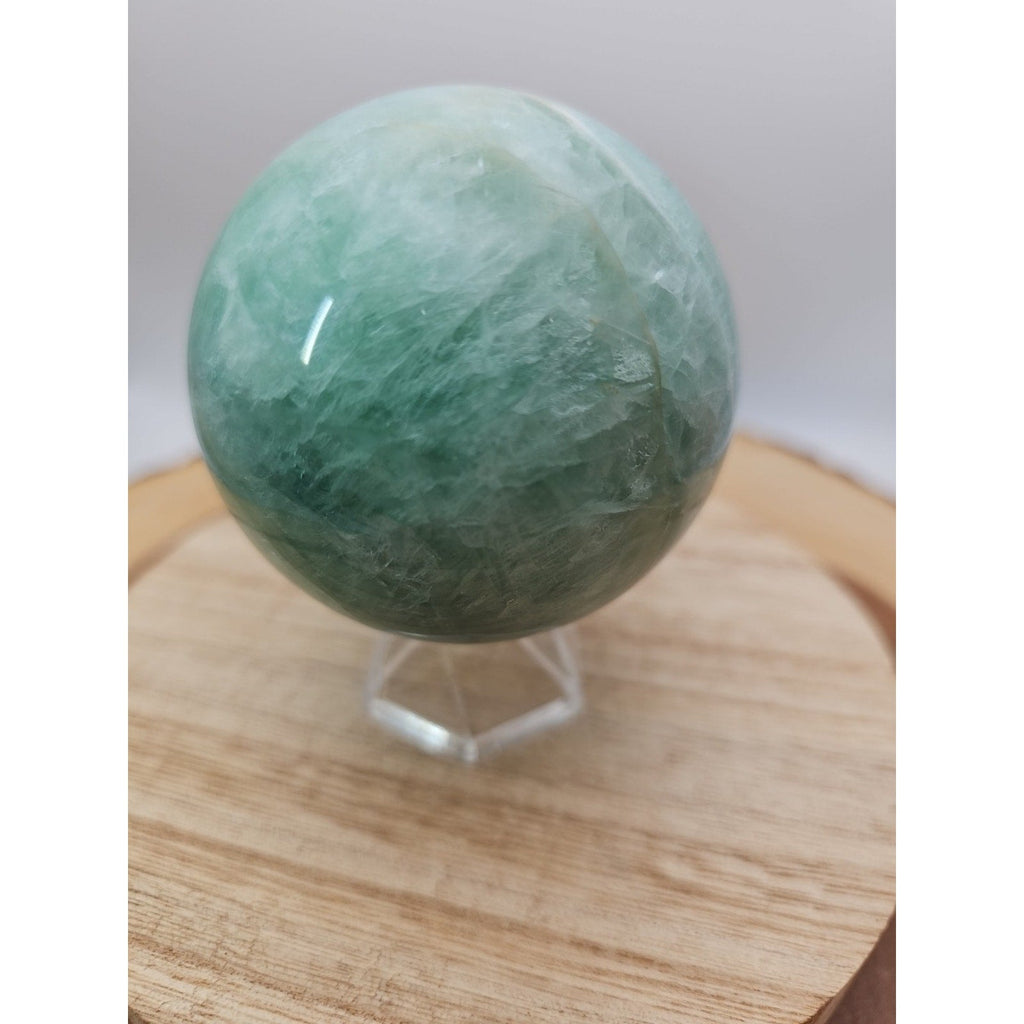 1.43lb Natural Rainbow Fluorite Quartz Crystal Sphere Ball Polished | Crystal Spheres & Eggs | Wiccan Center
