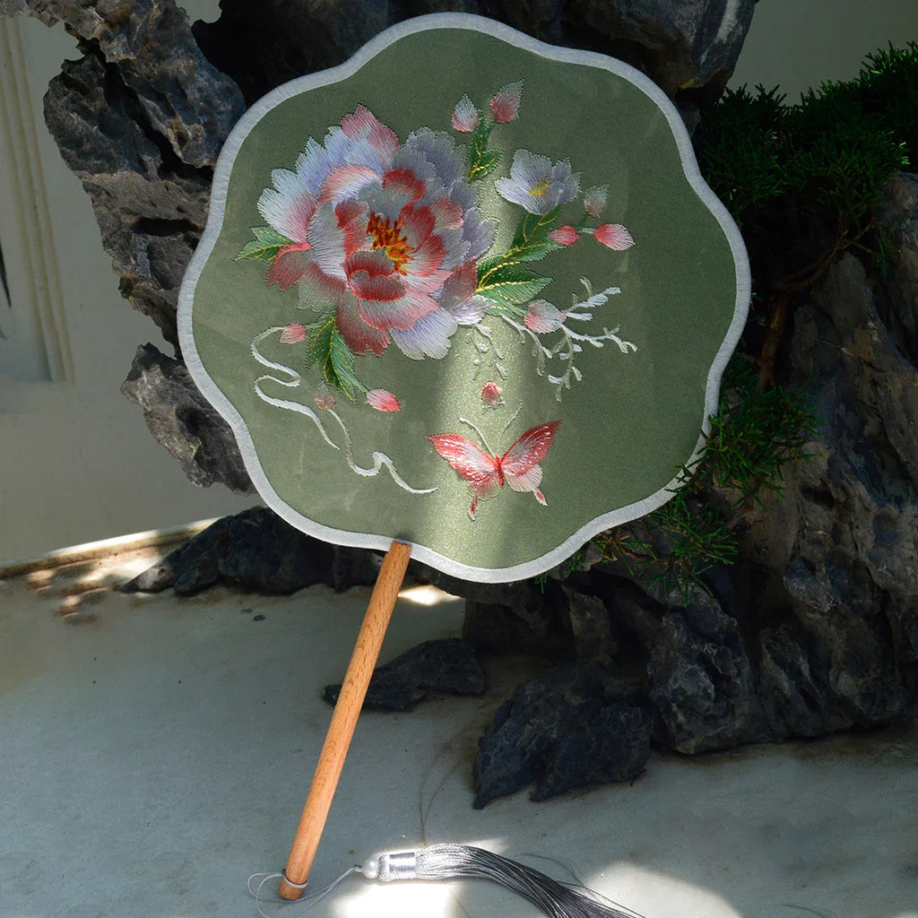 New Chinese Style Dance Fan Suzhou Embroidery Round Fan Traditional Hanfu  Dance Classic Fan 2025 New Model