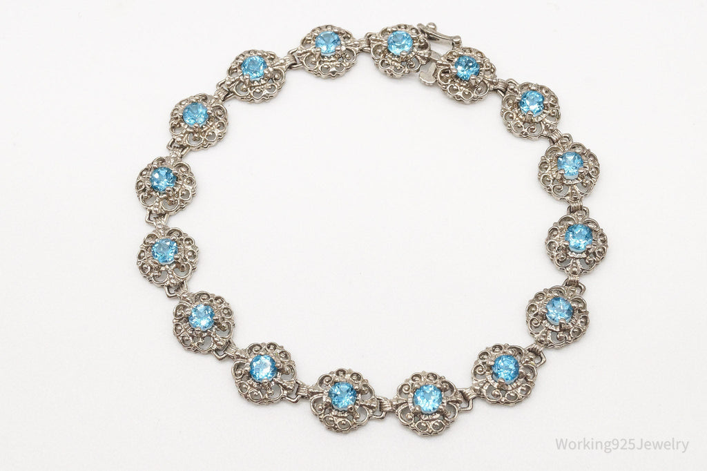 Vintage Blue Topaz Sterling Silver Bracelet | Jewelry > Bracelets | Wiccan Center