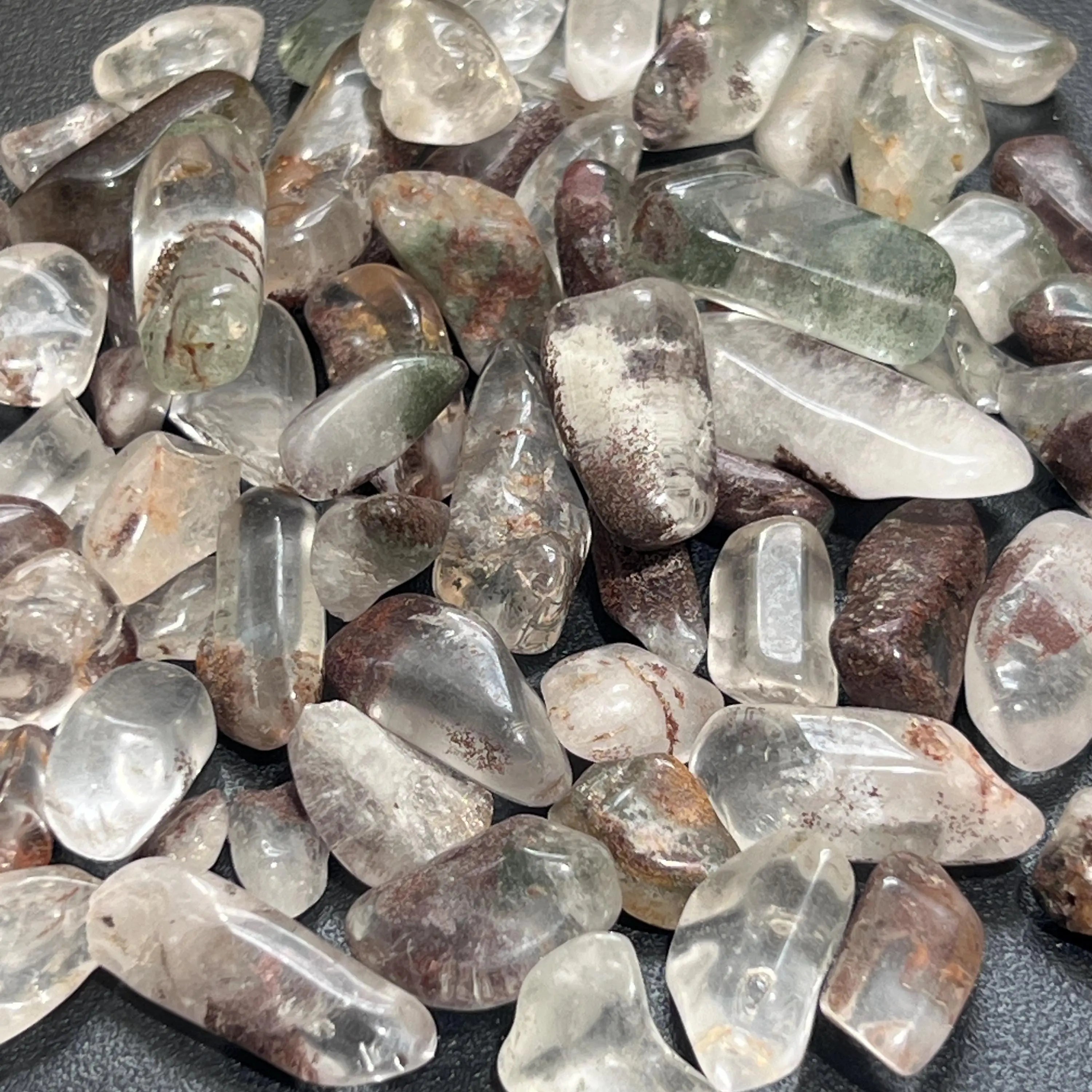Garden Quartz Crystal (Mystical Lodolite) Small Tumbled Stones (By The Ounce Or Pound) Wholesale | Home & Living > Home Decor > Home Accents > Rocks & Geodes | Wiccan Center