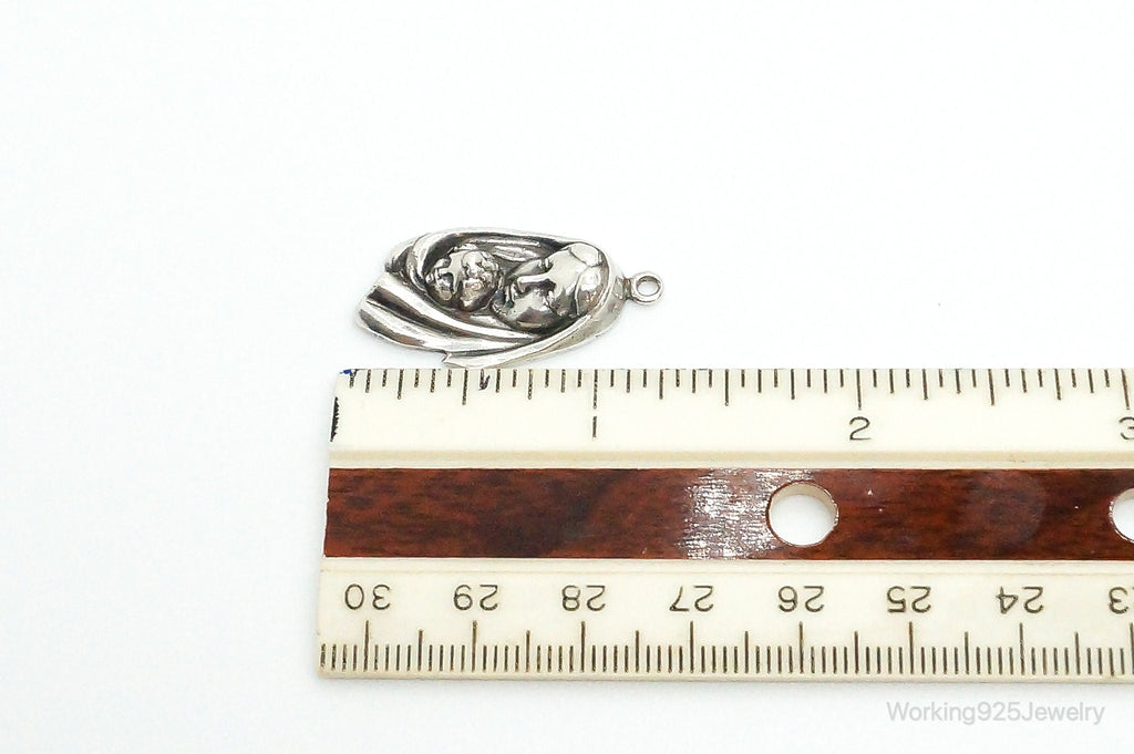 Vintage Mother Mary Baby Jesus Sterling Silver Pendant | Jewelry > Necklaces > Pendants | Wiccan Center