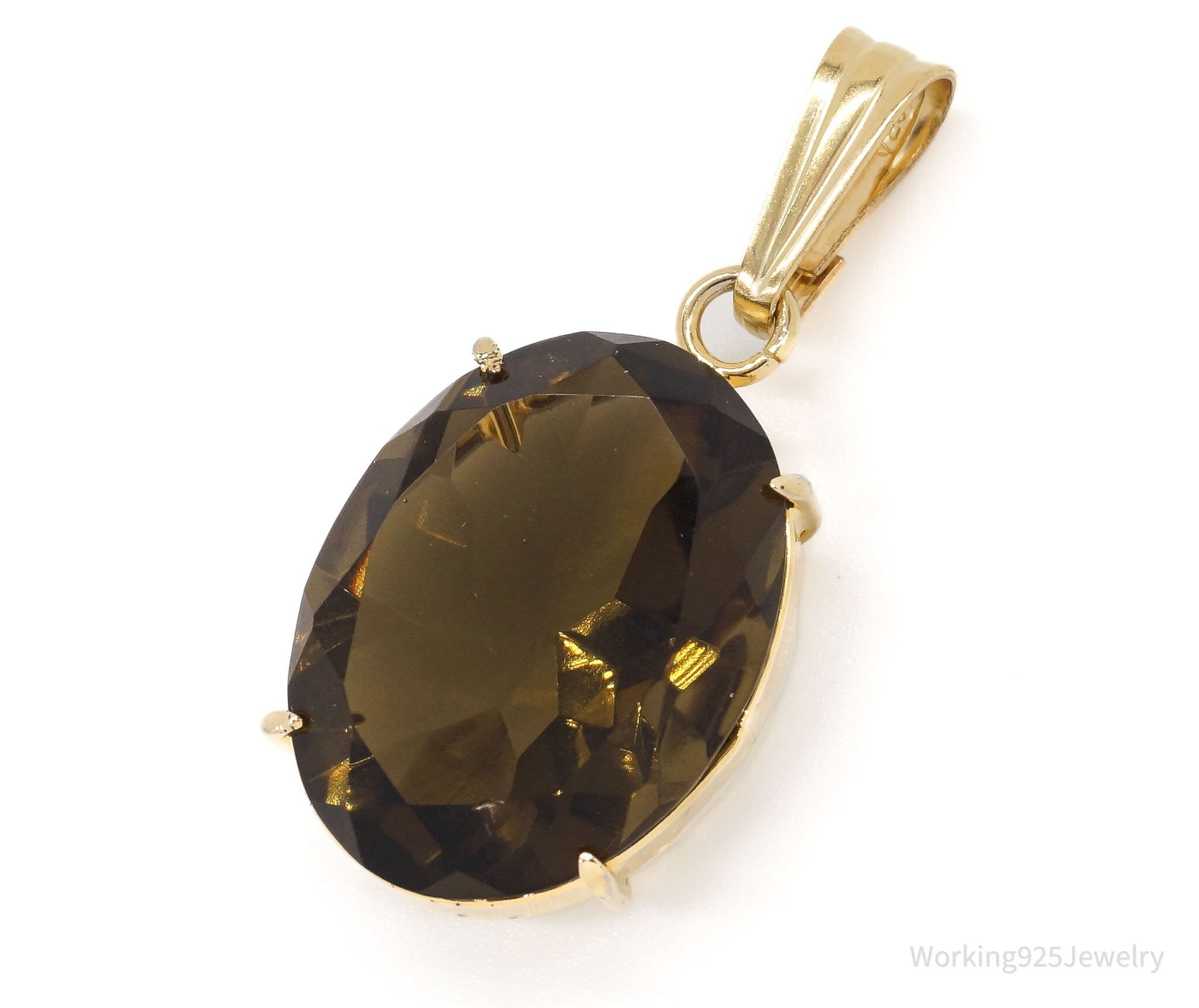 Vintage WRC 12K Gold Filled Smoky Quartz Pendant | Jewelry > Necklaces > Pendants | Wiccan Center
