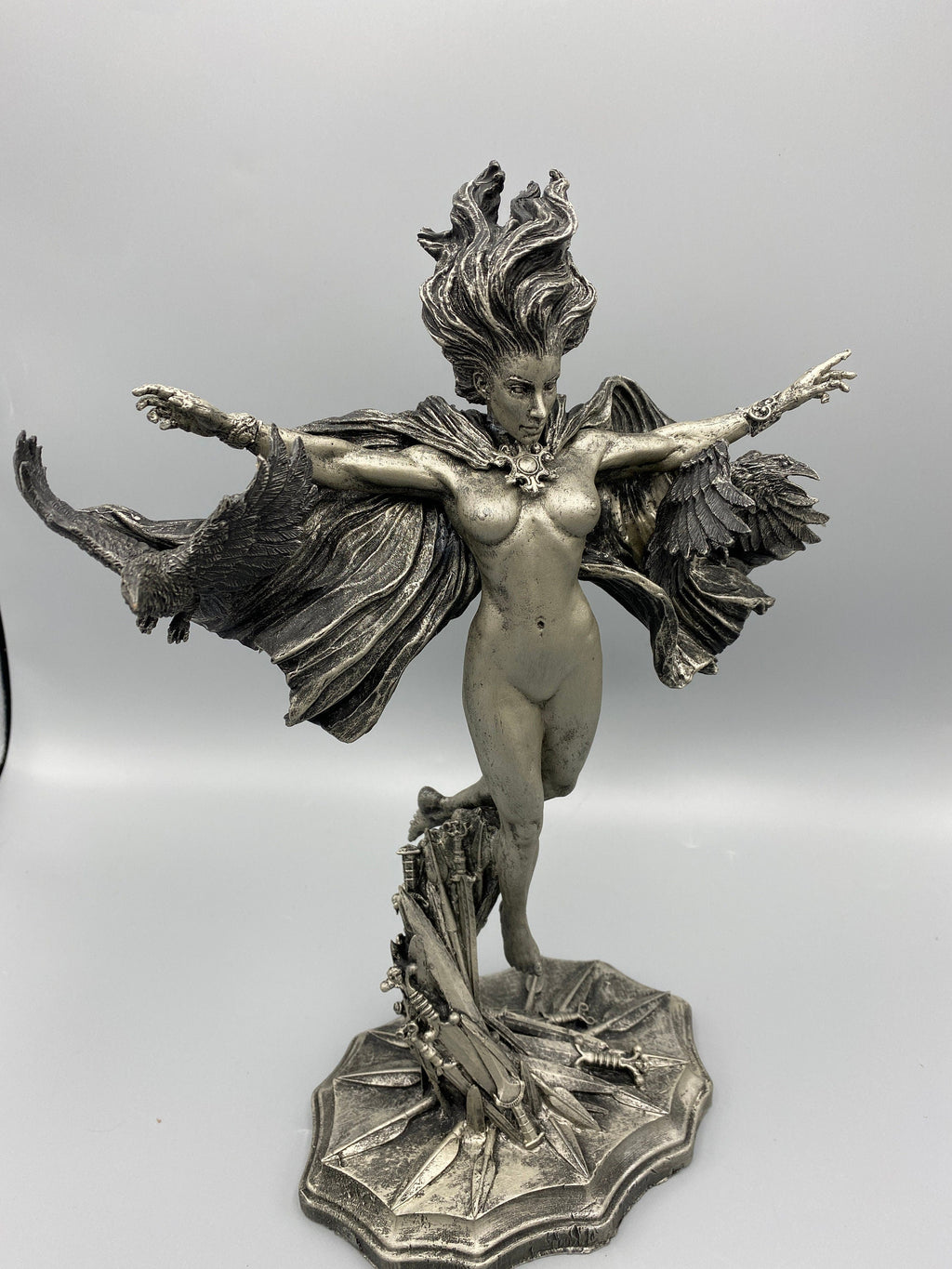 Morrigan the Celtic Goddess Statue | Mythological Deities Figurine | Myths and Legends Character | Mythic Altar Statue for Gothic Home Decor