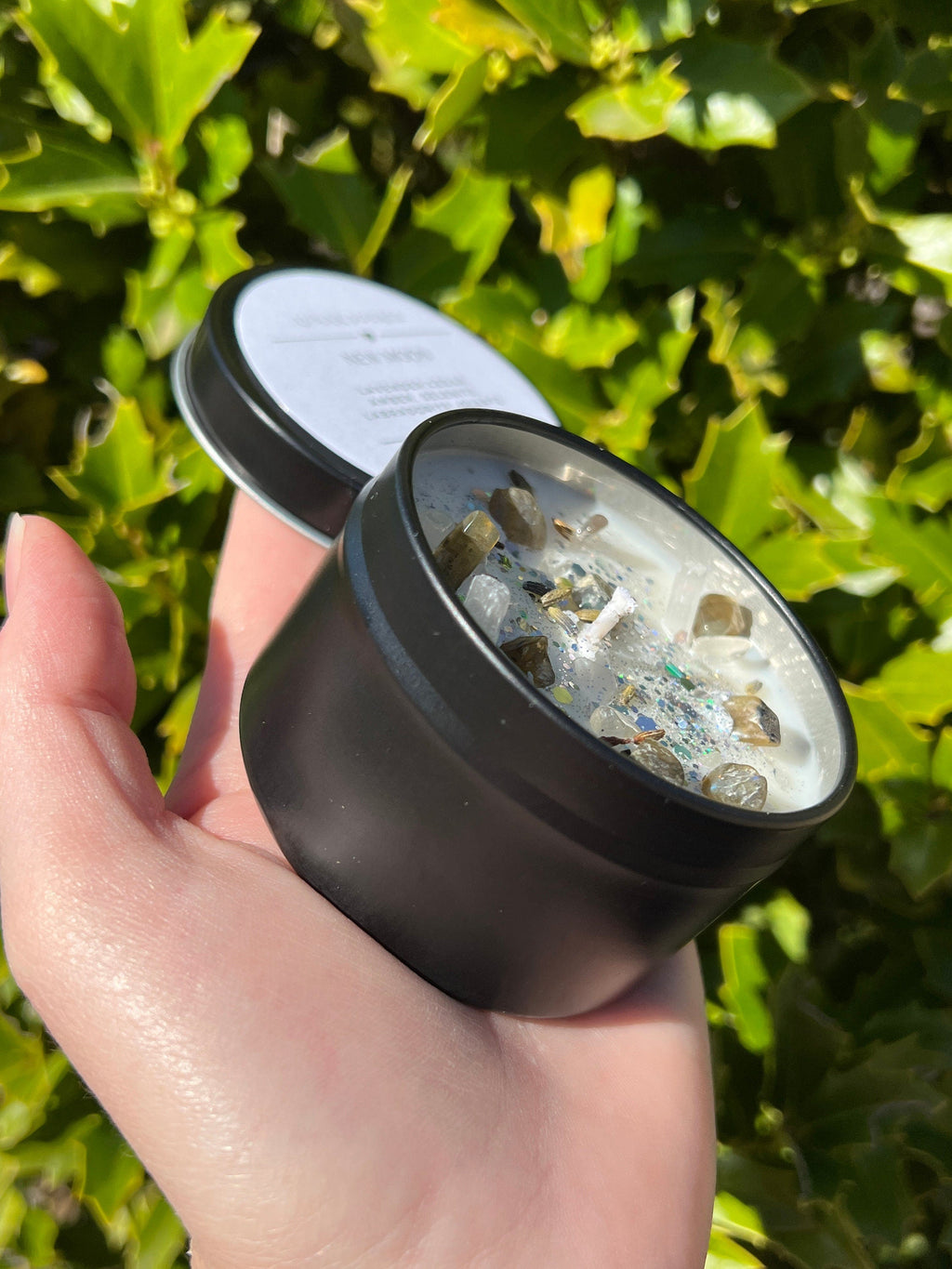 New Moon Magick Ritual Candle | Witchcraft Altar Spell Lunar Cycle Magic Gift Scented Intention Soy Herbal Candle | Deity Hekate Devotional | | Wiccan Center