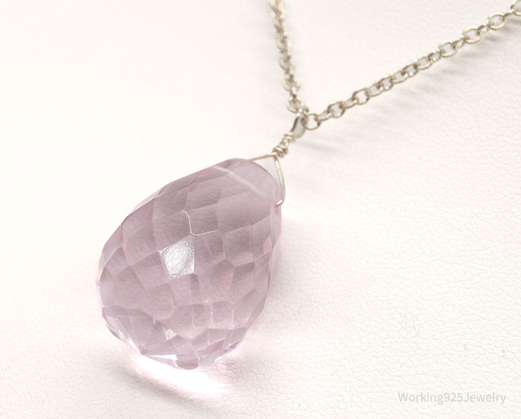 Sandy Designs Large Violet Crystal Sterling Silver Necklace | Jewelry > Necklaces > Pendants | Wiccan Center