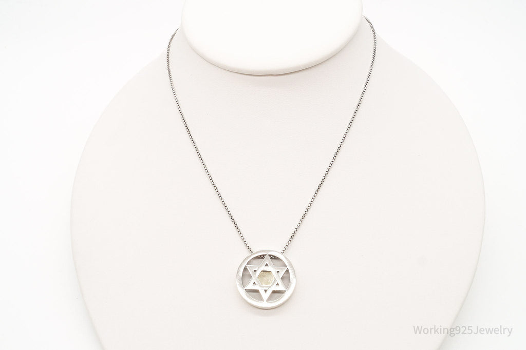 Vintage Star Of David Brass Copper Sterling Silver Necklace | Jewelry > Necklaces > Pendants | Wiccan Center