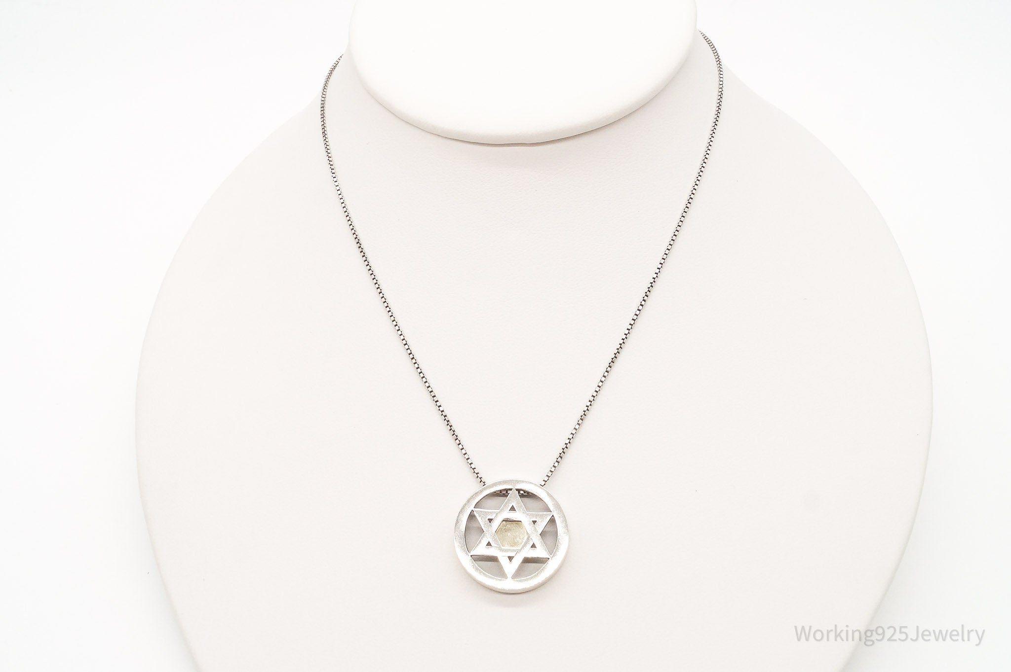 Vintage Star Of David Brass Copper Sterling Silver Necklace | Jewelry > Necklaces > Pendants | Wiccan Center