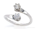Vintage Mid Century Cubic Zirconia Sterling Silver Wrap Ring - Size 7.25 | Jewelry > Rings | Wiccan Center