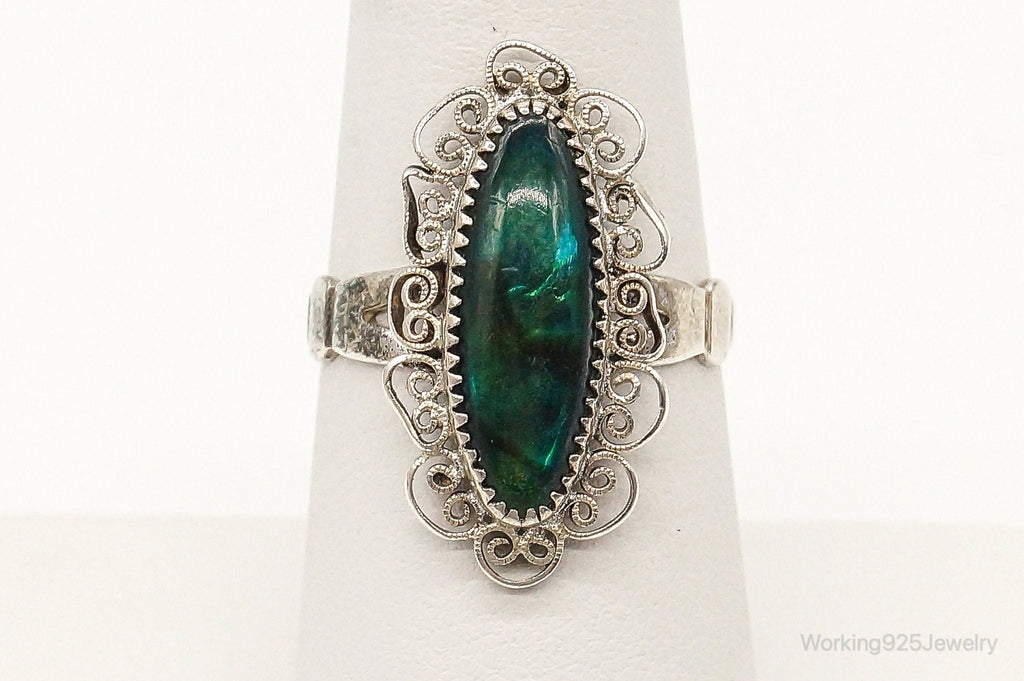 Vintage Native American Paua Abalone Shell Sterling Silver Ring - SZ 6.75 | Jewelry > Rings | Wiccan Center