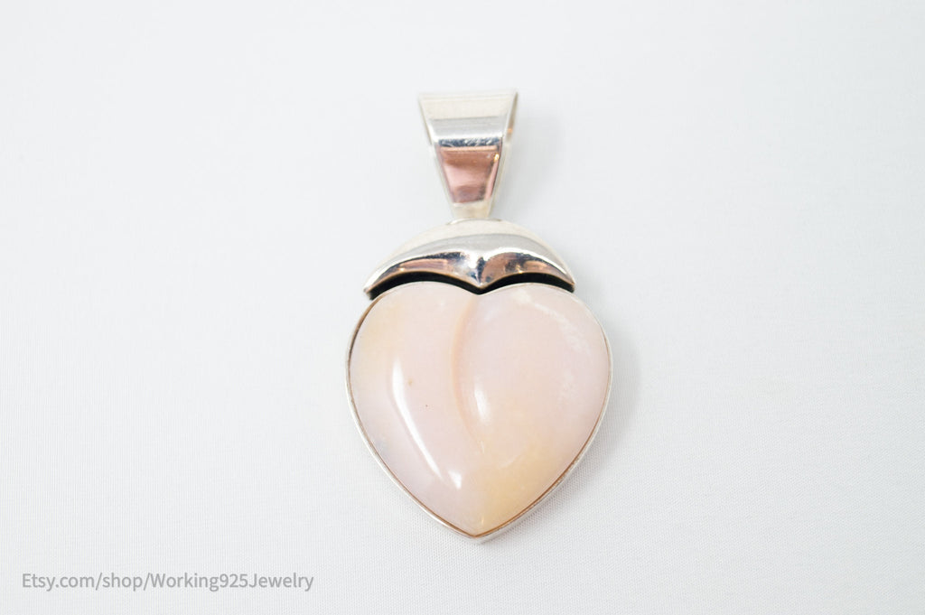 Vtg Designer Desert Rose Trading Pink Quartz Sterling Silver Necklace Pendant | Jewelry > Necklaces > Pendants | Wiccan Center
