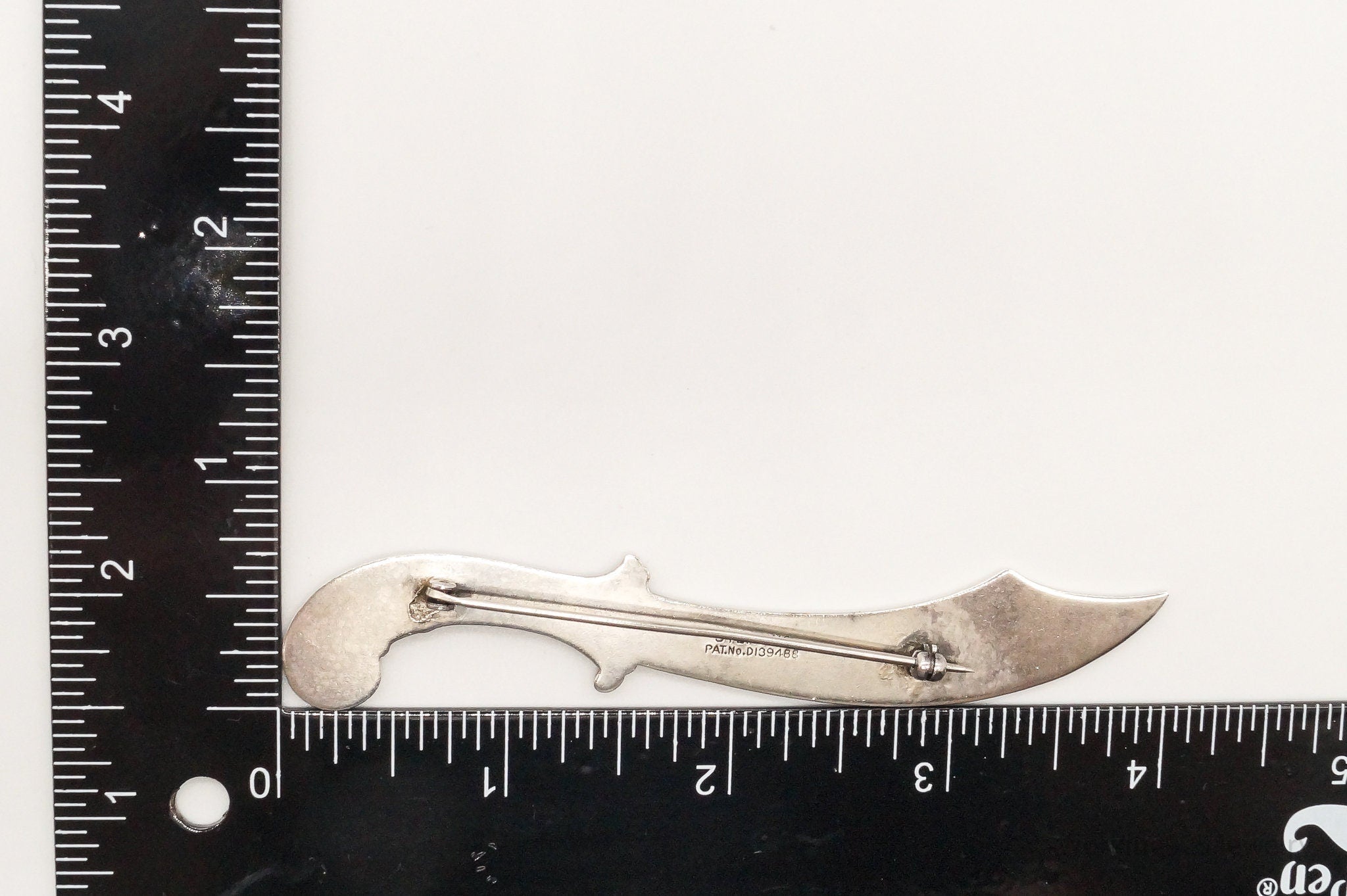Large 1940s Victorian Revival Scimitar Sword Dagger Sterling Silver Pin Brooch | Jewelry > Brooches, Pins & Clips | Wiccan Center