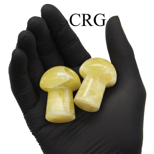 2 KILO LOT - Lemon Calcite Mushrooms / MIXED SIZES | Lemon Calcite | Wiccan Center