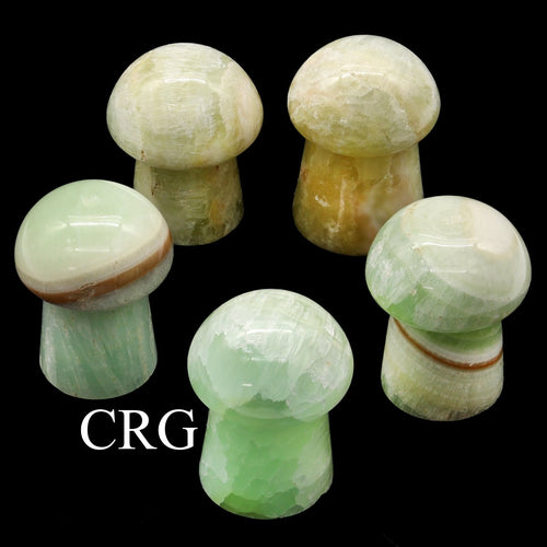 2 KILO LOT - Pistachio Calcite Mushrooms / MIXED SIZES | Pistachio Calcite | Wiccan Center