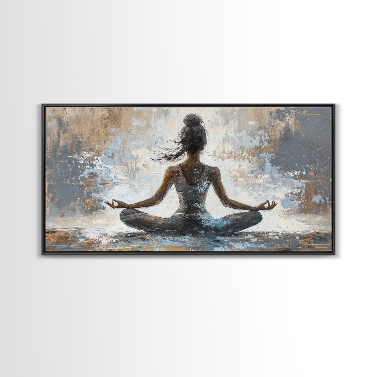 Yoga Pose Canvas Print Zen Abstract Meditation Wall Art Neutral Living Room Modern Therapy Art Gift Idea Unique Minimalist Decor | | Wiccan Center