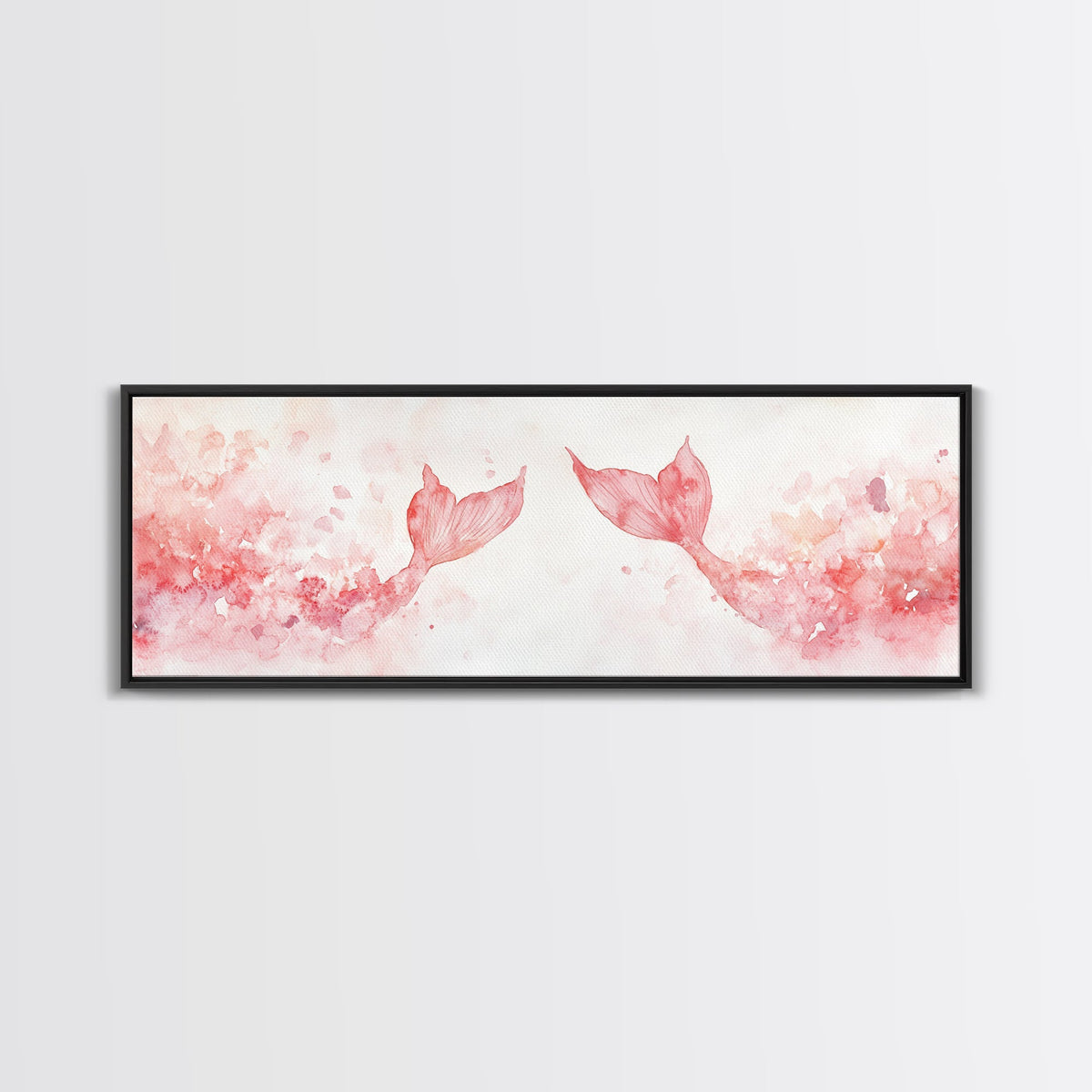 Mermaid Tail Canvas Print Whimsical Light Pink Wall Art Nautical Artwork Cottagecore Bedroom Decor Gift Idea For Her | | Wiccan Center