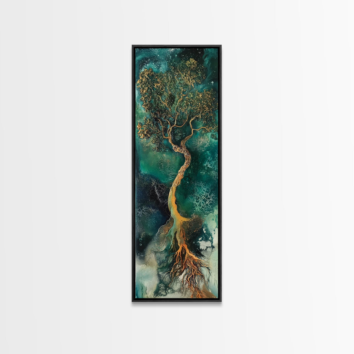 Oak tree art, mystical tree, moody art, green wall art, zen wall art, framed canvas print, nature-inspired, wabi sabi art, gift idea | | Wiccan Center