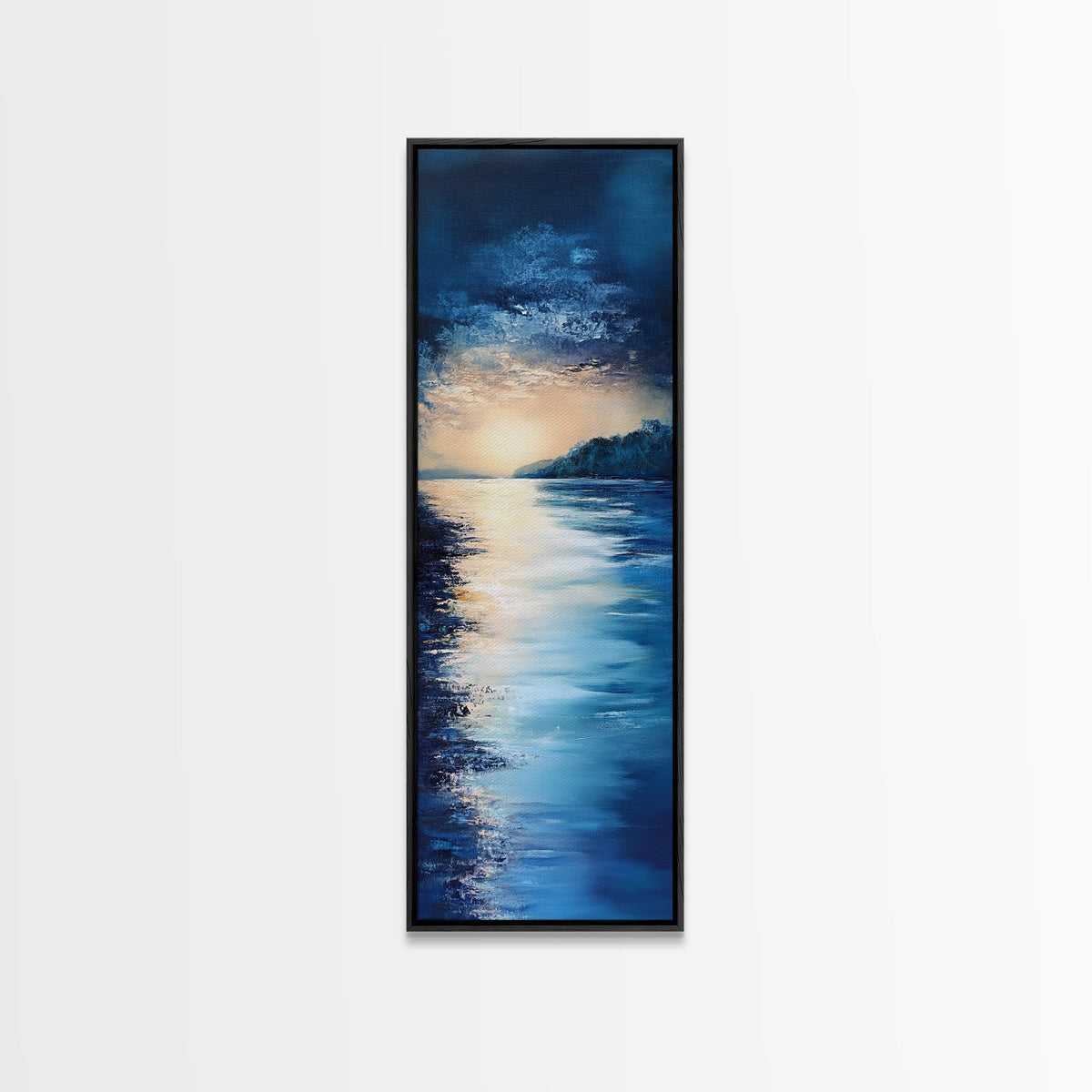 Sunset Over Water, Horizon Painting, Moody Art, Coastal Landscape Art, Guest Room Art, Nautical Decor, Canvas Print | | Wiccan Center