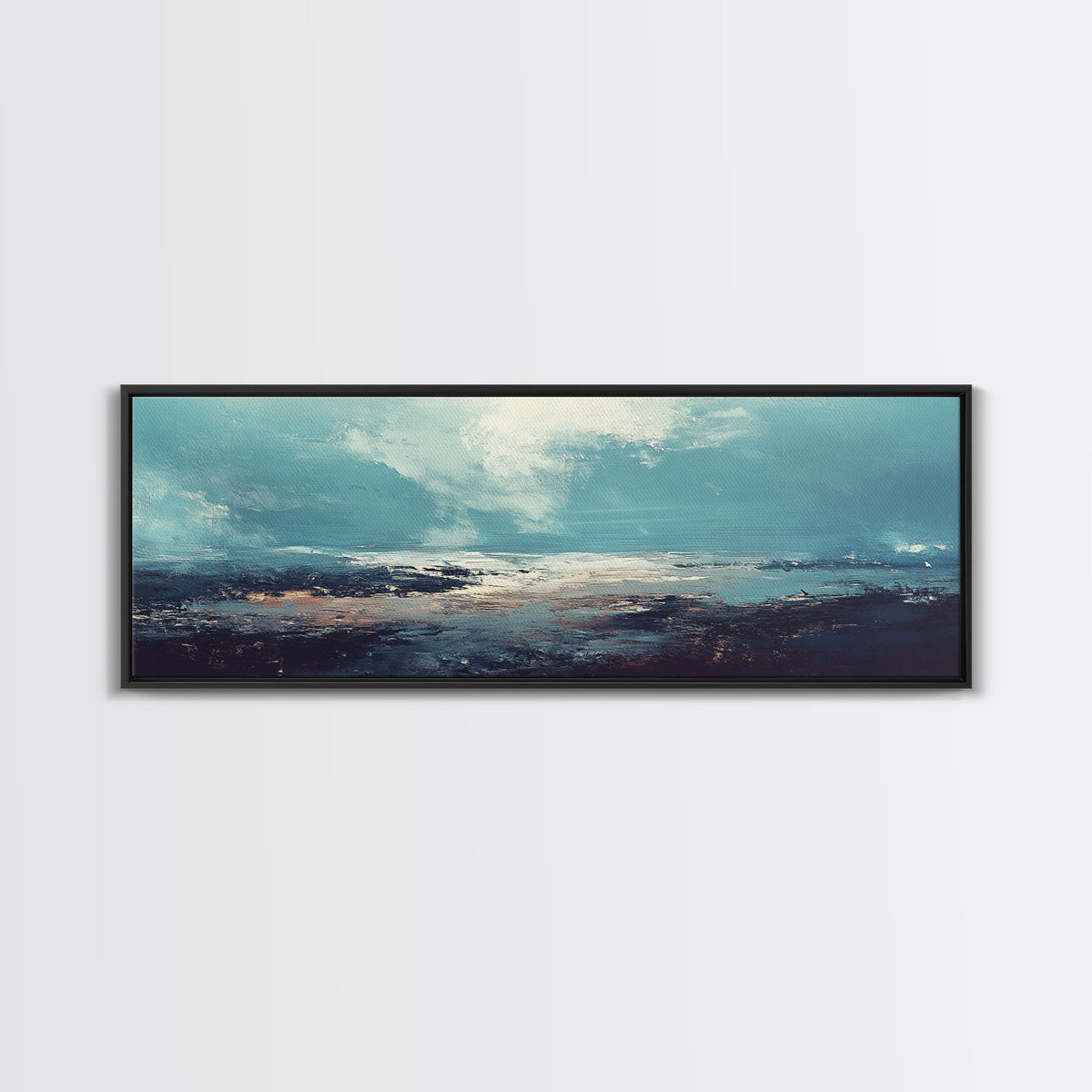 Moody Ocean Canvas Print Coastal Seascape Art, Abstract Blue Water Painting, Home Decor, Living Room Wall Art, Ocean Wall Art | | Wiccan Center