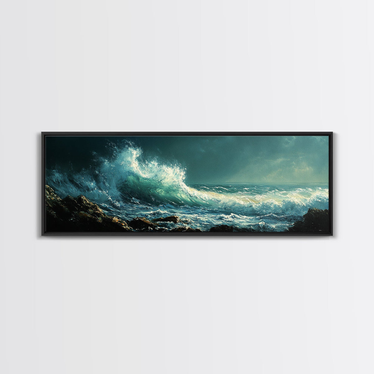 Dark Ocean Wave Canvas Print Dramatic Seascape Art, Coastal Wall Art, Stormy Water Painting, Nautical Home Decor, Large Wall Art | | Wiccan Center