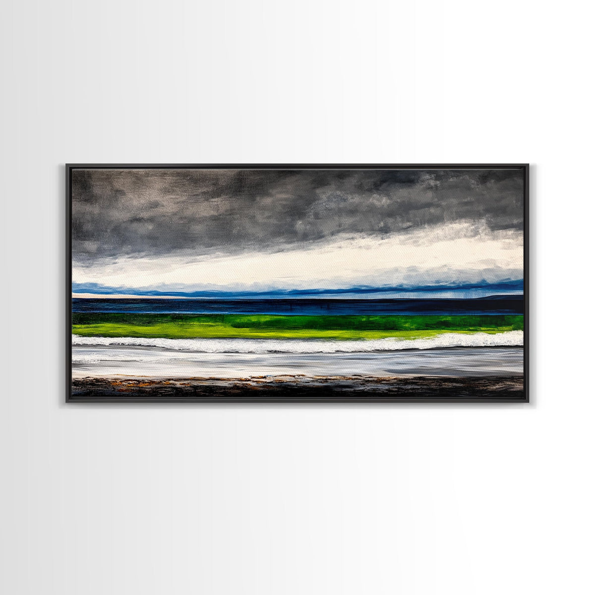 Ocean Wave, Green Waters, Seascape, Canvas Print, Coastal Wall Art, Nautical Decor, Beach House Art, Large Ocean Painting | | Wiccan Center