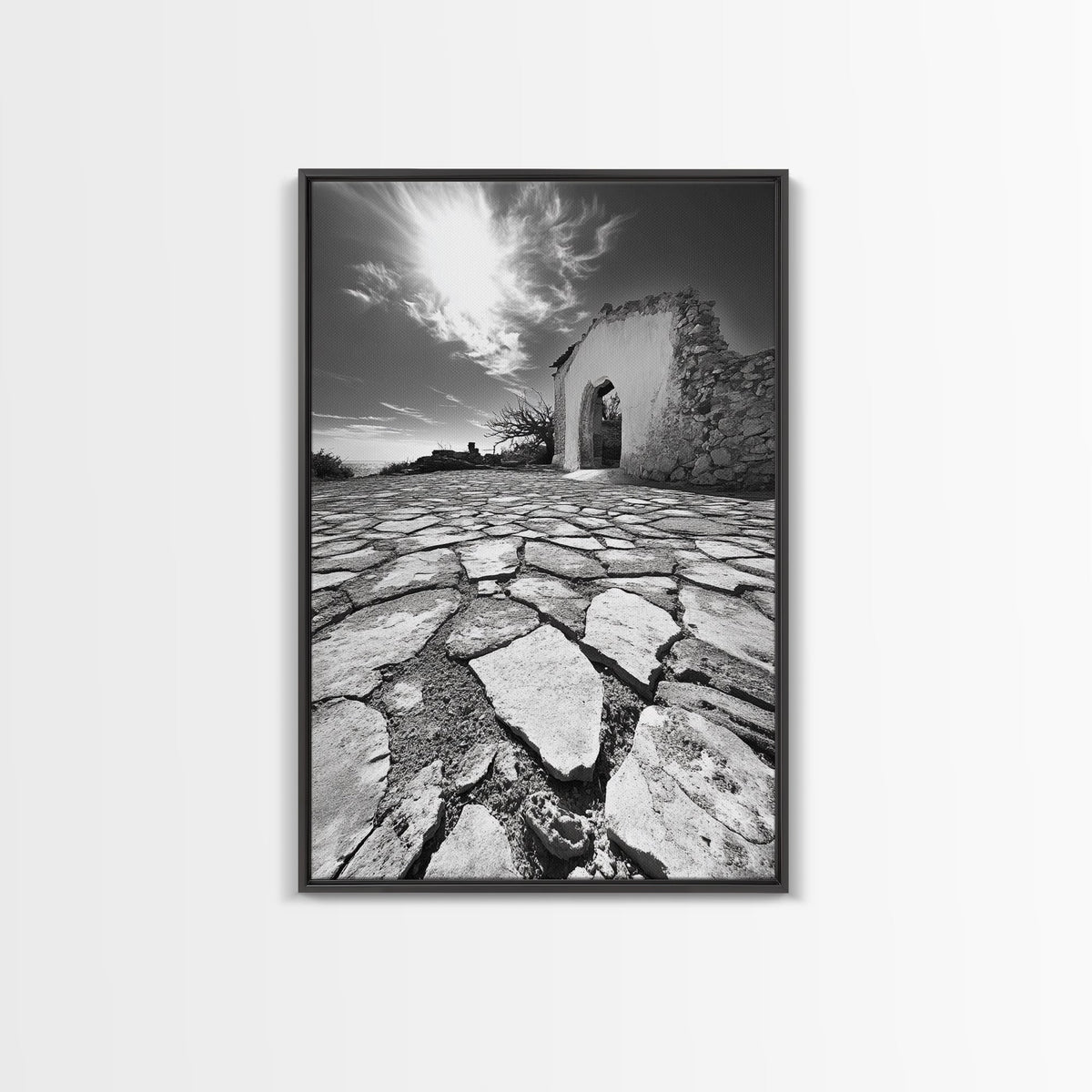 Desert Archway, Stone Ruins, Sunny Sky, Canvas Print, Rustic Travel Wall Art, Mediterranean Decor, Minimalist Earthy Aesthetic | | Wiccan Center