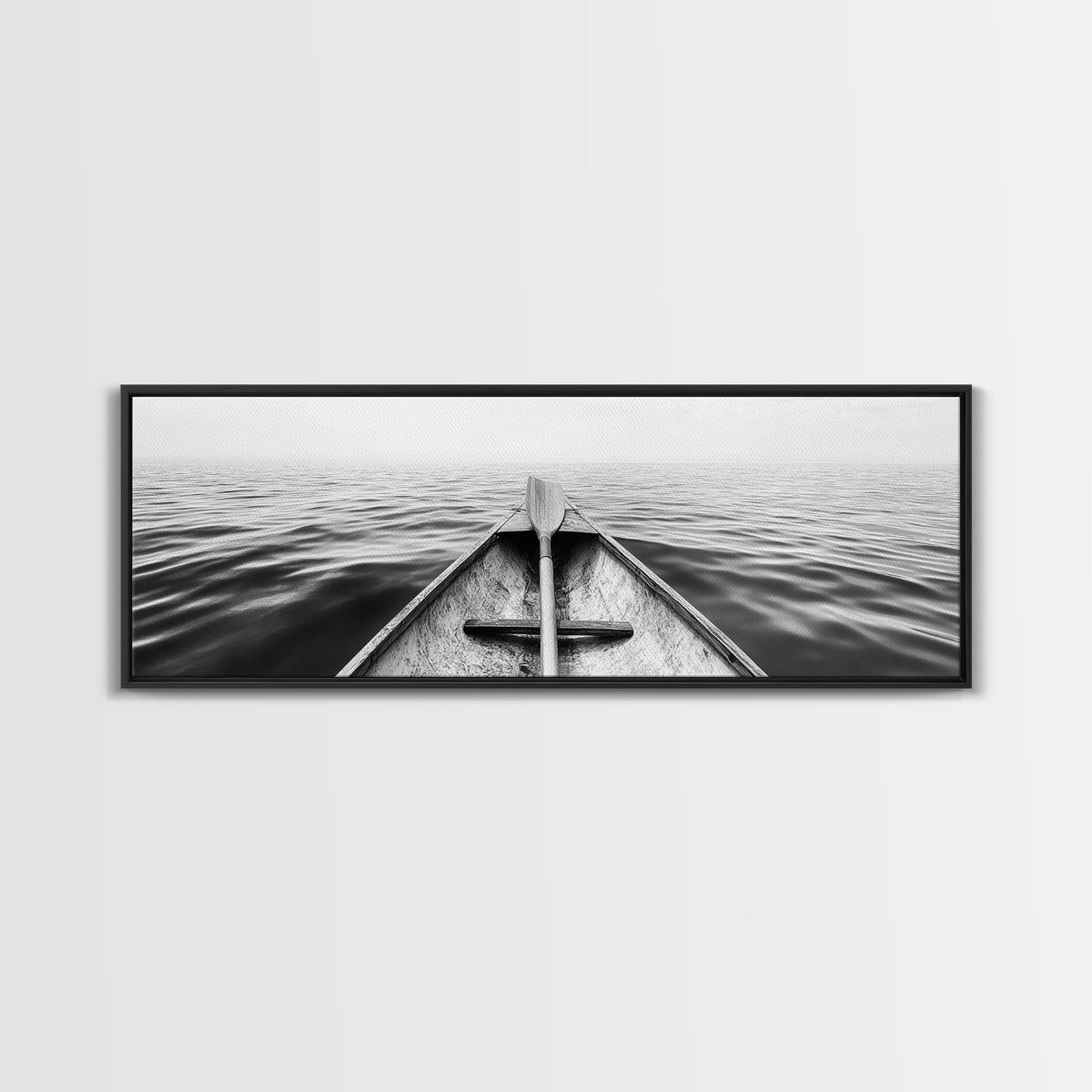 Canoe View, Open Water, Ocean Drift, Paddleboat Scene, Canvas Print, adventure wall art, rustic lake house decor, minimalist travel photo | | Wiccan Center