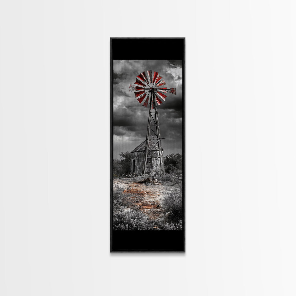 Western Windmill Art, Canvas Print, rustic décor, windmill wall art, farmhouse art, extra wide art, Joshua tree art, southwest wall art | | Wiccan Center