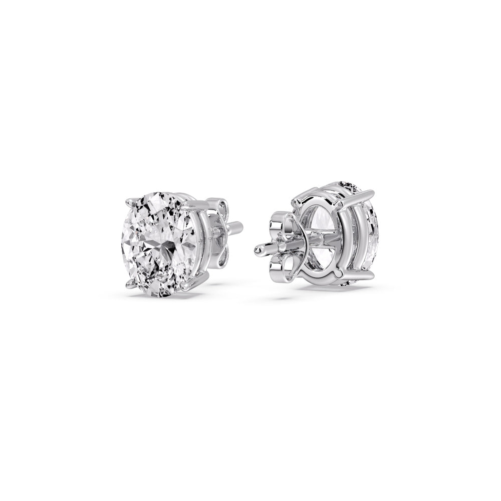Stud Earring Basket Oval Shaped