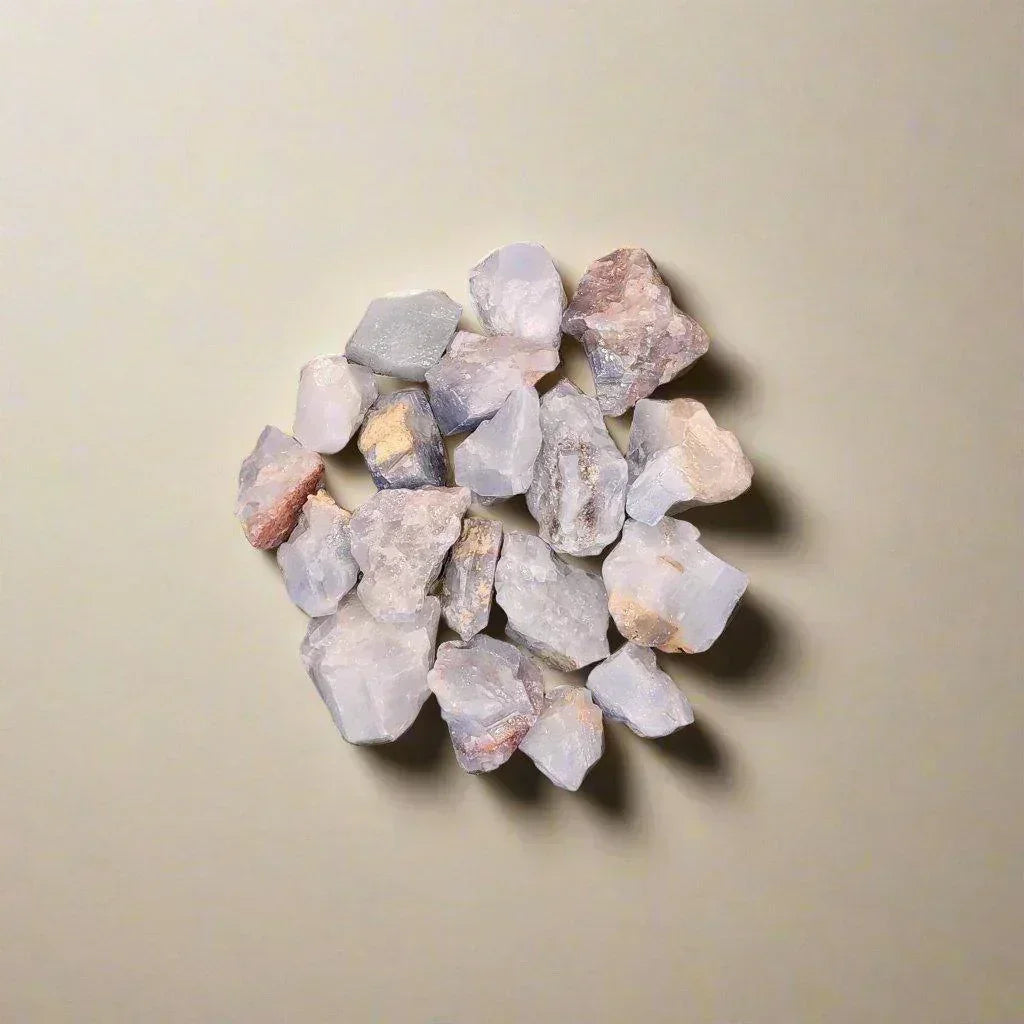 2 oz Raw Blue Calcite Stone Bags
