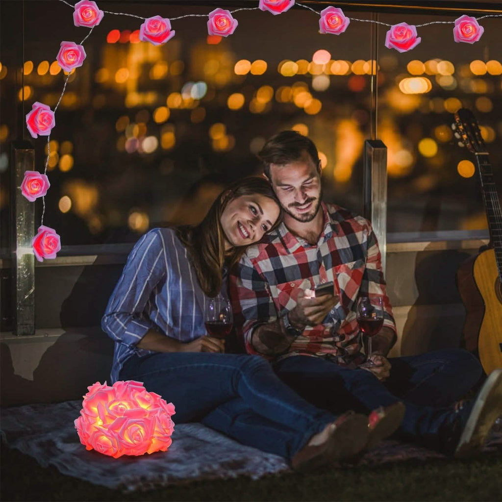 2-Pack: 40 LEDs Rose Flower String Lights | String & Fairy Lights | Wiccan Center