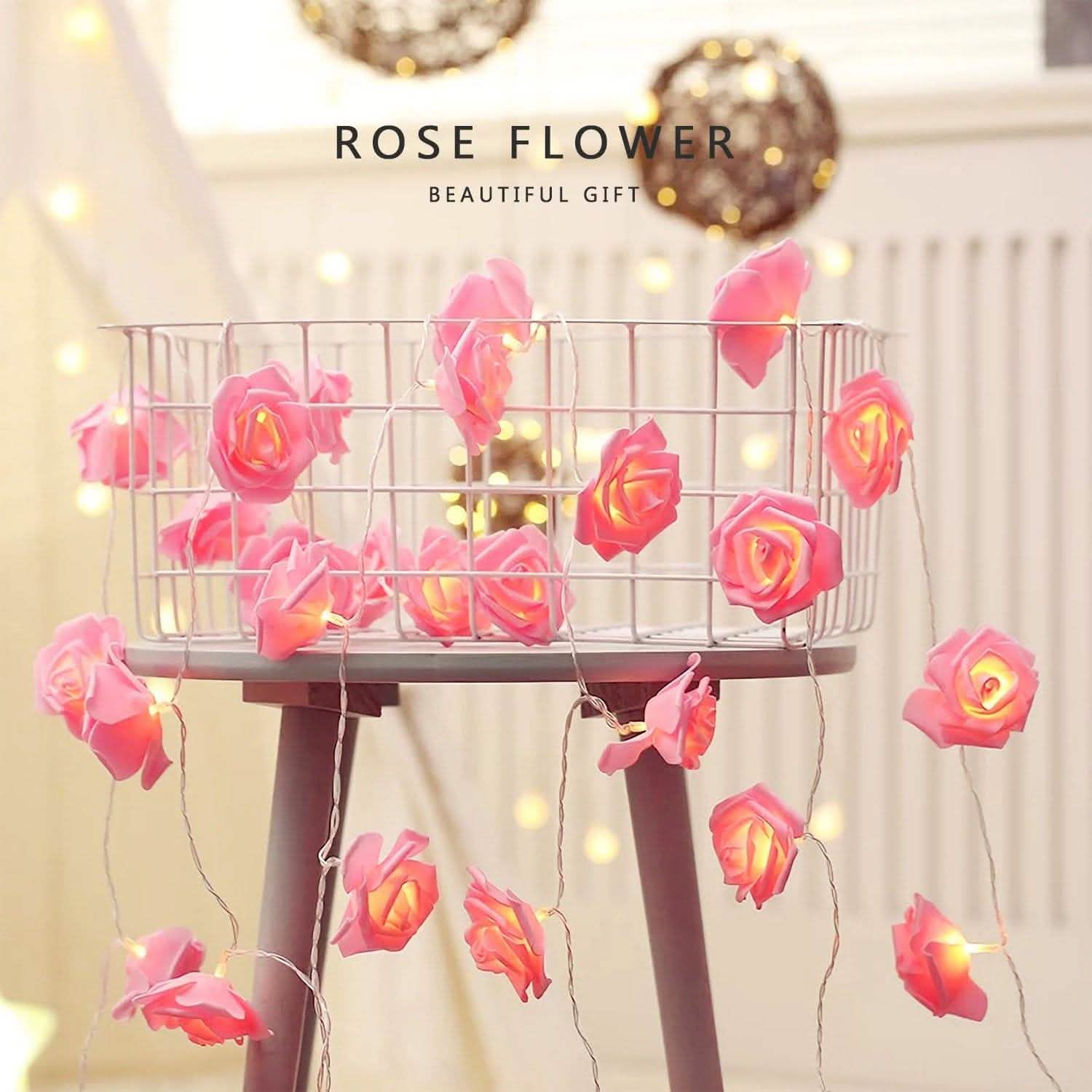 2-Pack: 40 LEDs Rose Flower String Lights | String & Fairy Lights | Wiccan Center
