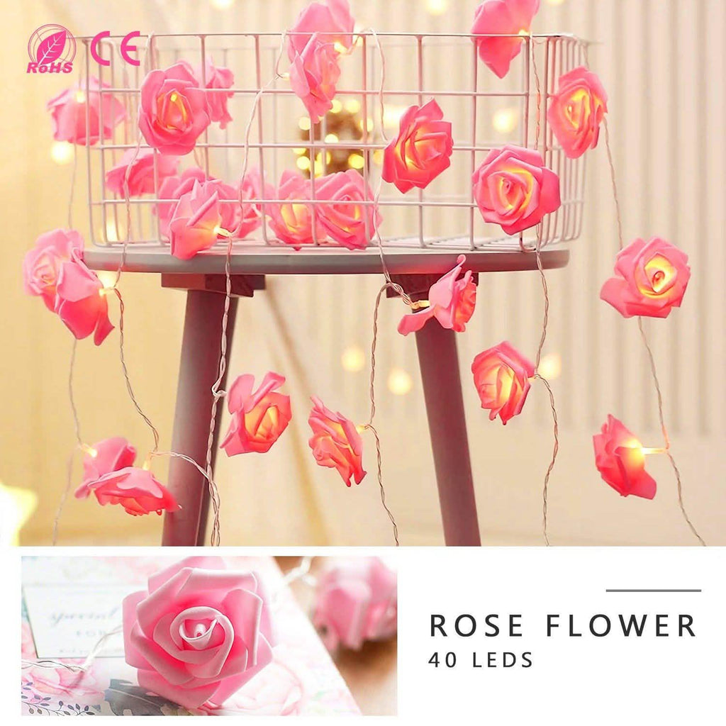 2-Pack: 40 LEDs Rose Flower String Lights | String & Fairy Lights | Wiccan Center