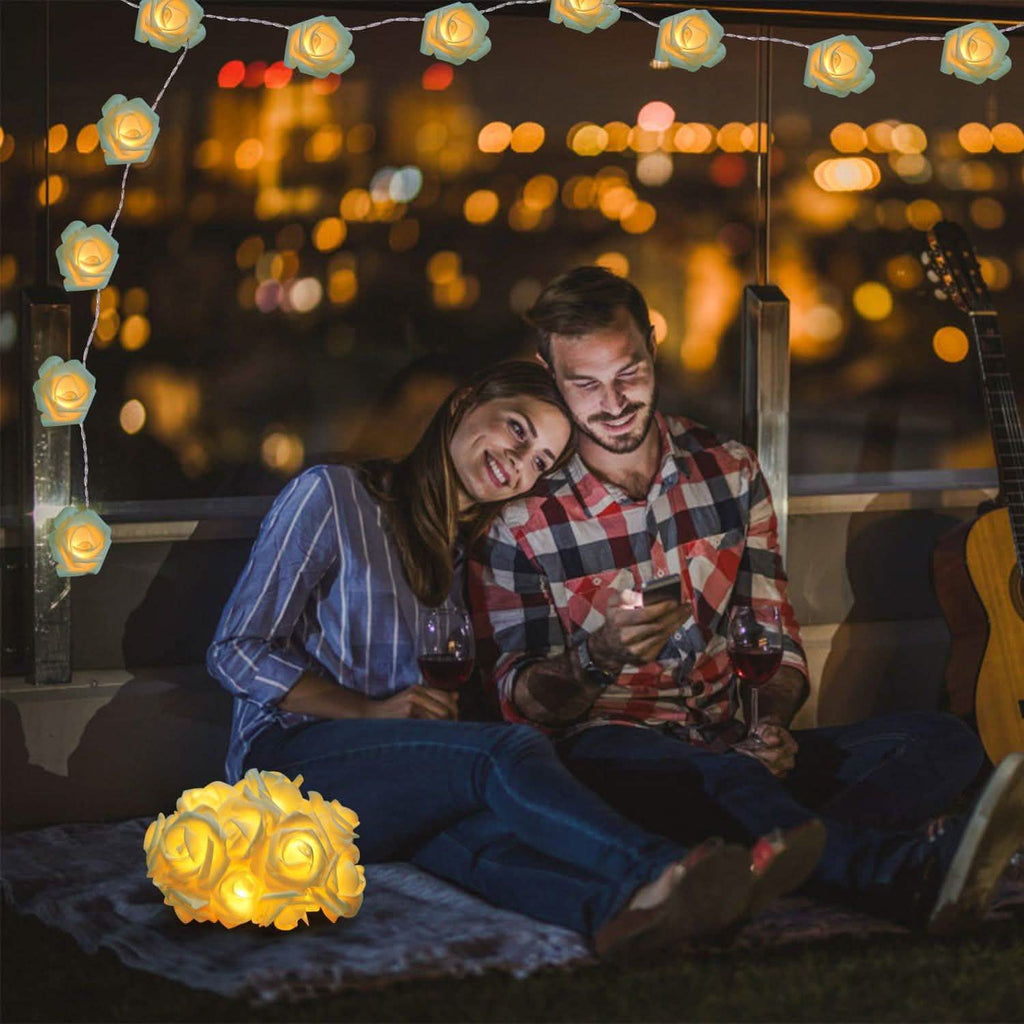2-Pack: 40 LEDs Rose Flower String Lights | String & Fairy Lights | Wiccan Center