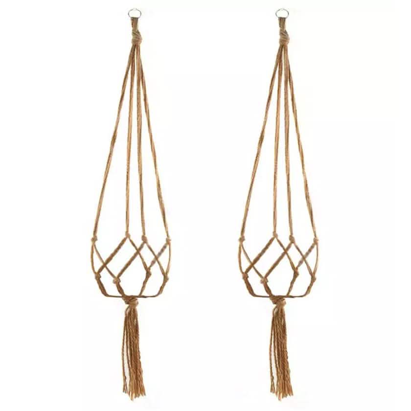 2-Pack: Indoor Outdoor Hanging Pot Rope Net Macrame Plant Hanger | Garden & Patio | Wiccan Center