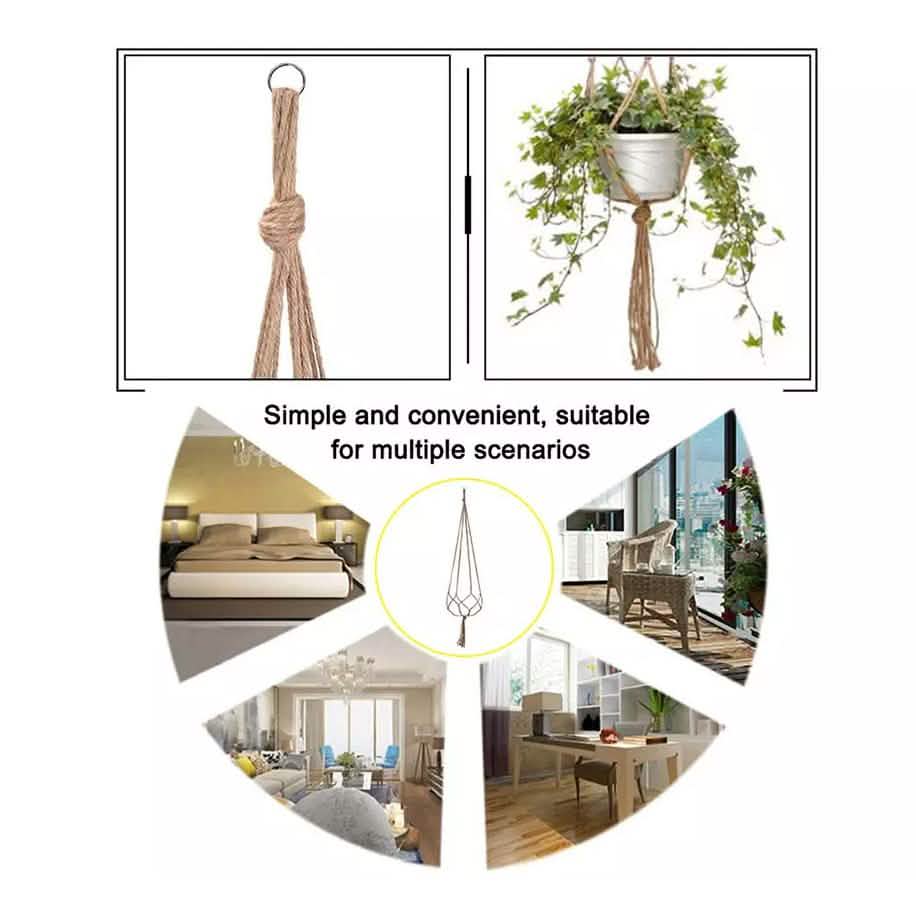 2-Pack: Indoor Outdoor Hanging Pot Rope Net Macrame Plant Hanger | Garden & Patio | Wiccan Center