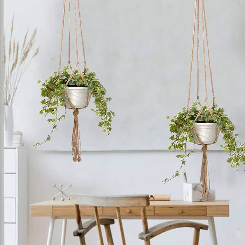 2-Pack: Indoor Outdoor Hanging Pot Rope Net Macrame Plant Hanger | Garden & Patio | Wiccan Center