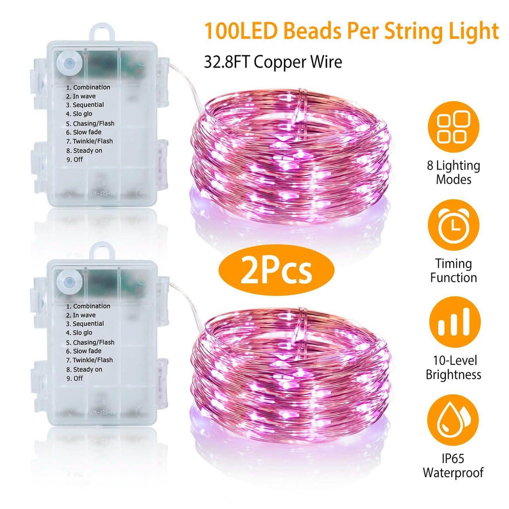 2-Piece: 100LED Beads String Lights | String & Fairy Lights | Wiccan Center