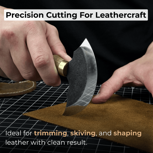 2-Piece Rounded and Straight Leather Knife Set | Tool Sets | Wiccan Center
