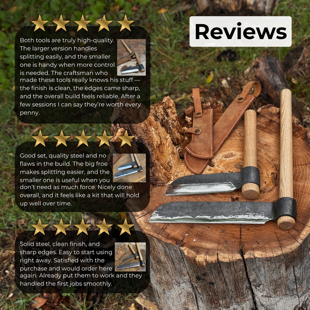 2-Piece Splitting Froe Set | Tool Sets | Wiccan Center