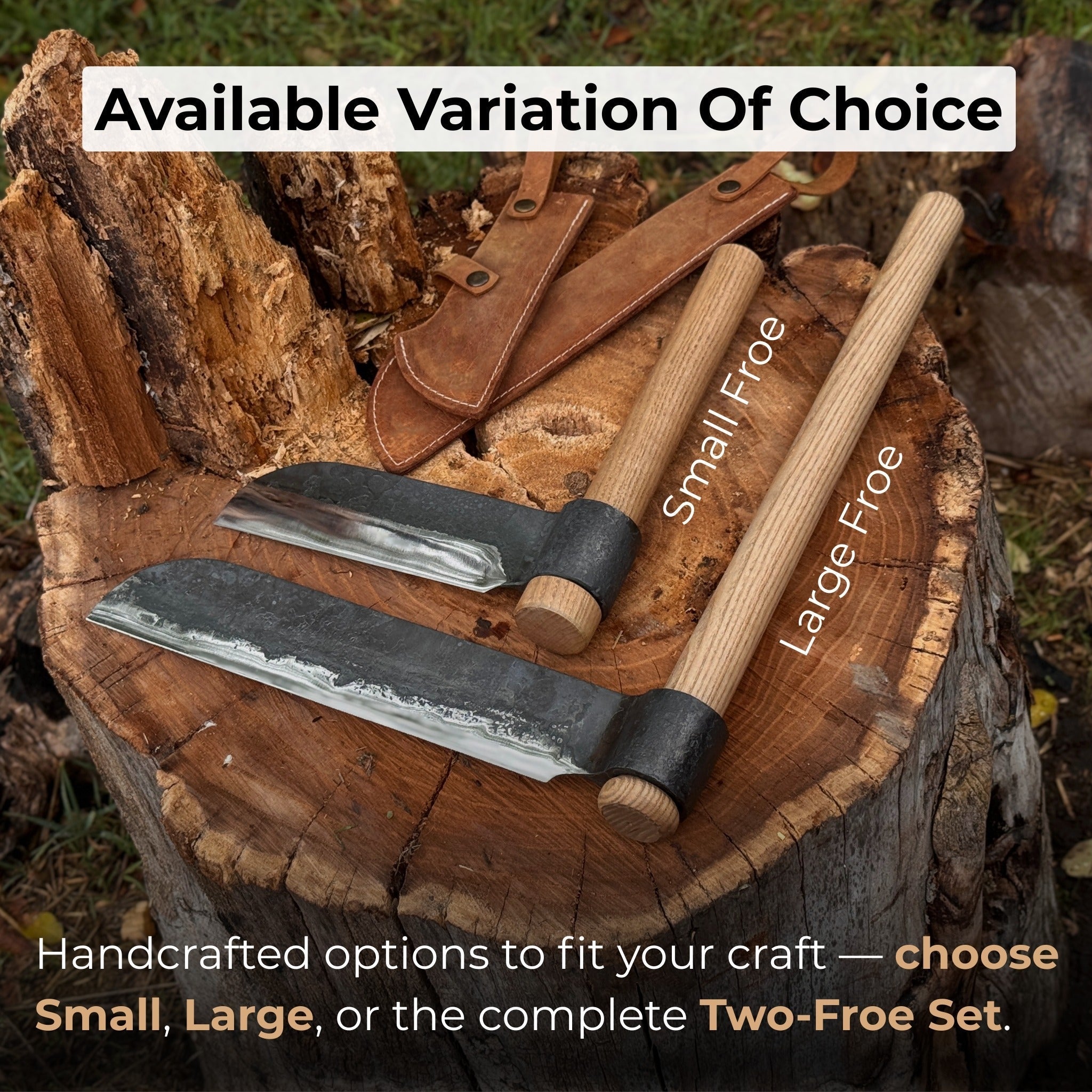 2-Piece Splitting Froe Set | Tool Sets | Wiccan Center