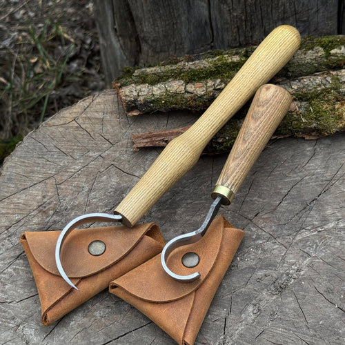 2-Piece Spoon Carving Hook Knife Set | Tool Sets | Wiccan Center