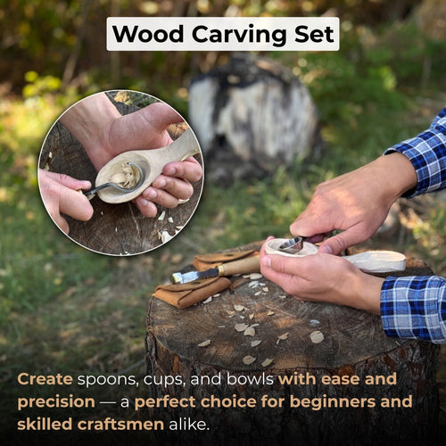 2-Piece Spoon Carving Knife Set | Tool Sets | Wiccan Center
