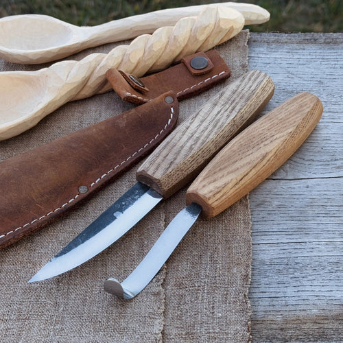 2-Piece Wooden Spoon Carving Set | Tool Sets | Wiccan Center