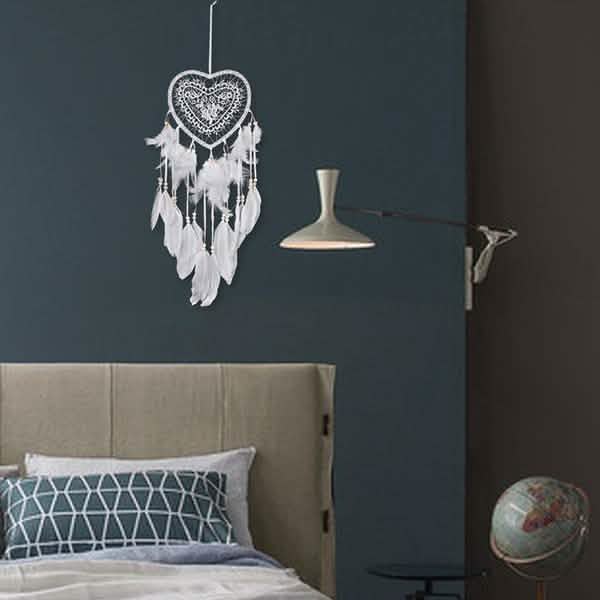 2-Pieces: Romantic LED Dream Catcher with Feather Dreamcatcher Night Light | Furniture & Decor | Wiccan Center