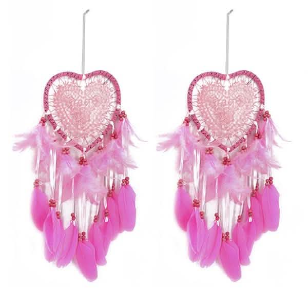 2-Pieces: Romantic LED Dream Catcher with Feather Dreamcatcher Night Light | Furniture & Decor | Wiccan Center