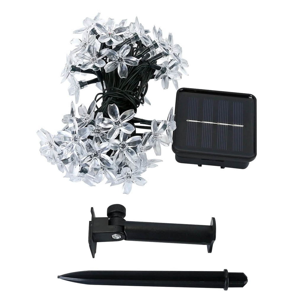 2-Pieces: Solar Power String Lights 50 LED Beads Fairy Sakura Flower | String & Fairy Lights | Wiccan Center