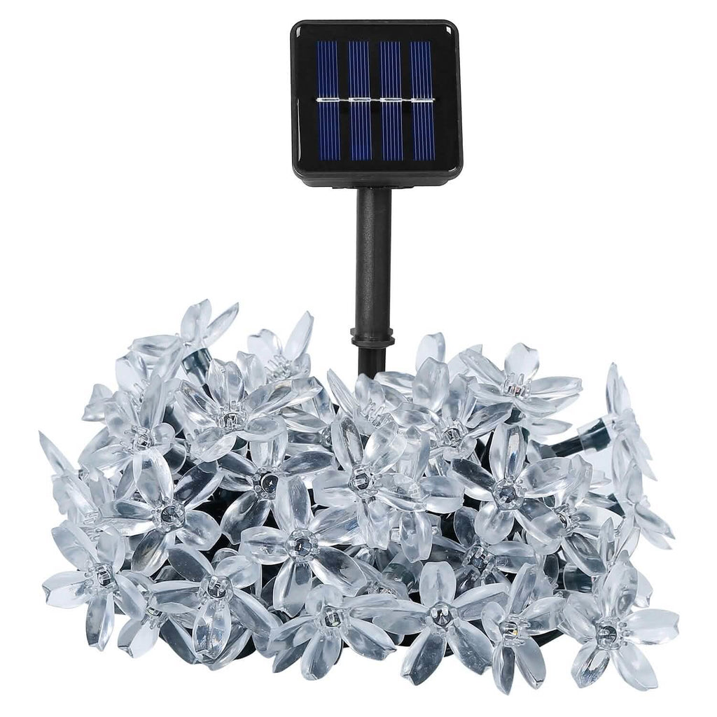 2-Pieces: Solar Power String Lights 50 LED Beads Fairy Sakura Flower | String & Fairy Lights | Wiccan Center