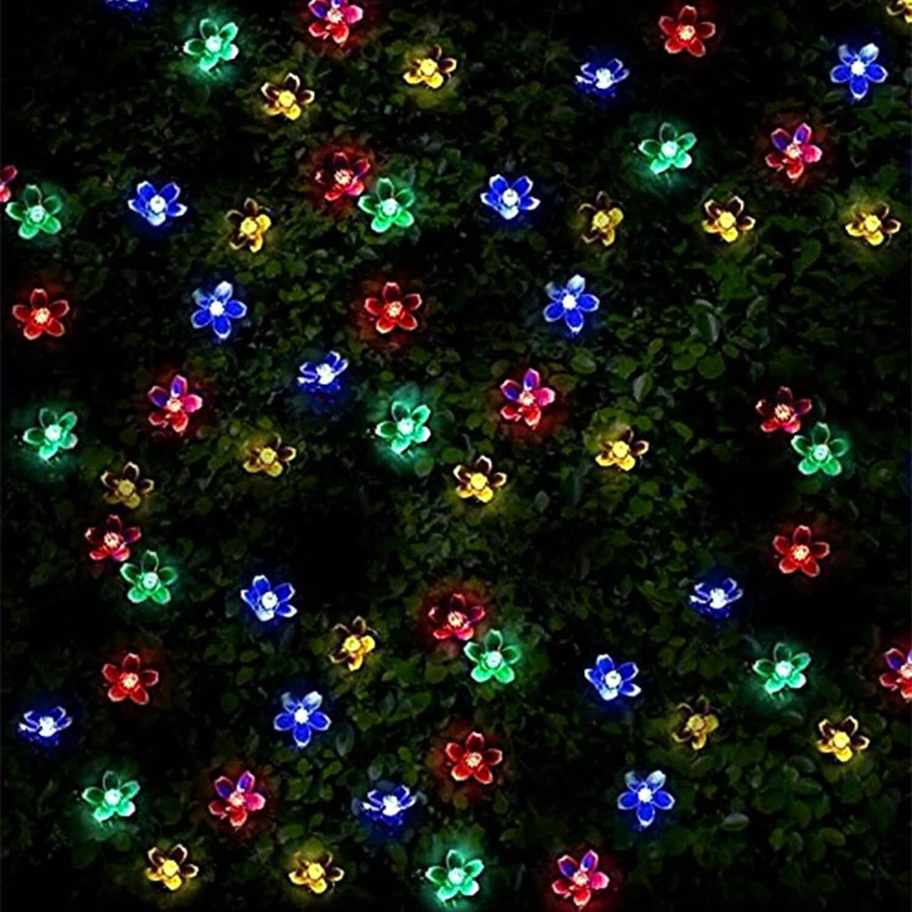 2-Pieces: Solar Power String Lights 50 LED Beads Fairy Sakura Flower | String & Fairy Lights | Wiccan Center